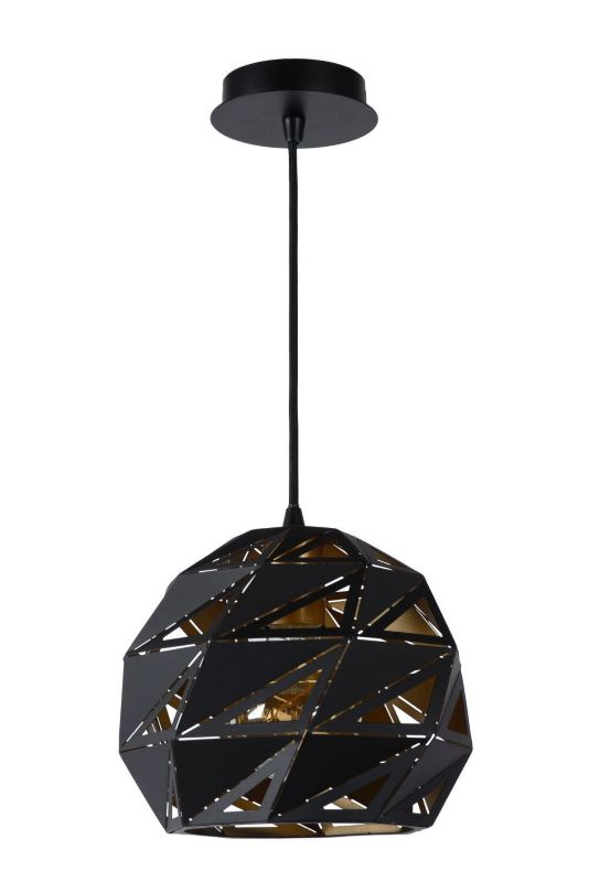 Lampa sufitowa wisząca Lucide Malunga 0951 czarna szerokość 25 cm 1xE27 x 60W 1 szt.