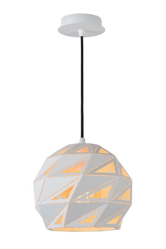 Lampa sufitowa wisząca Lucide Malunga 0968 biała szerokość 25 cm 1xE27 x 60W 1 szt.