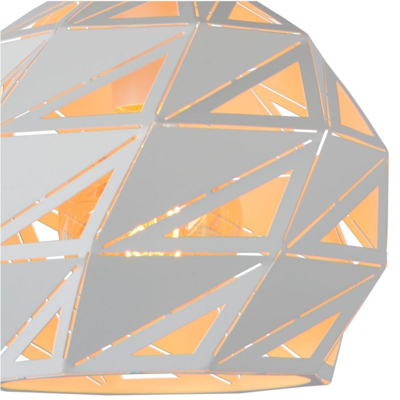 Lampa sufitowa wisząca Lucide Malunga 0968 biała szerokość 25 cm 1xE27 x 60W 1 szt.