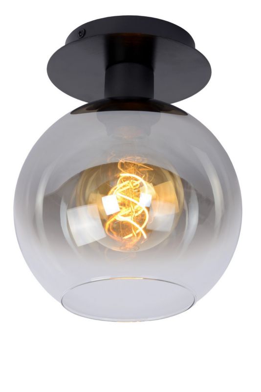 Lampa sufitowa wisząca Lucide Marius 0984 czarna-dymione szkło szerokość 20 cm 1xE27 x 60W 1 szt.