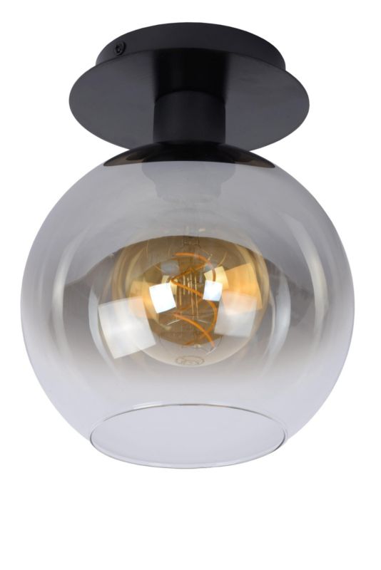 Lampa sufitowa wisząca Lucide Marius 0984 czarna-dymione szkło szerokość 20 cm 1xE27 x 60W 1 szt.