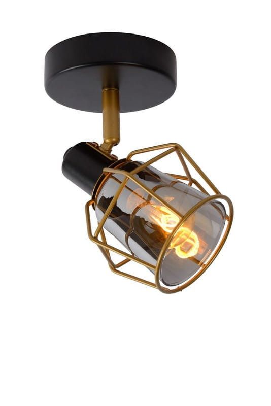 Lampa sufitowa wisząca Lucide Nila 0974 czarno-złota szerokość 16 cm 1xE14 x 25W 1 szt.