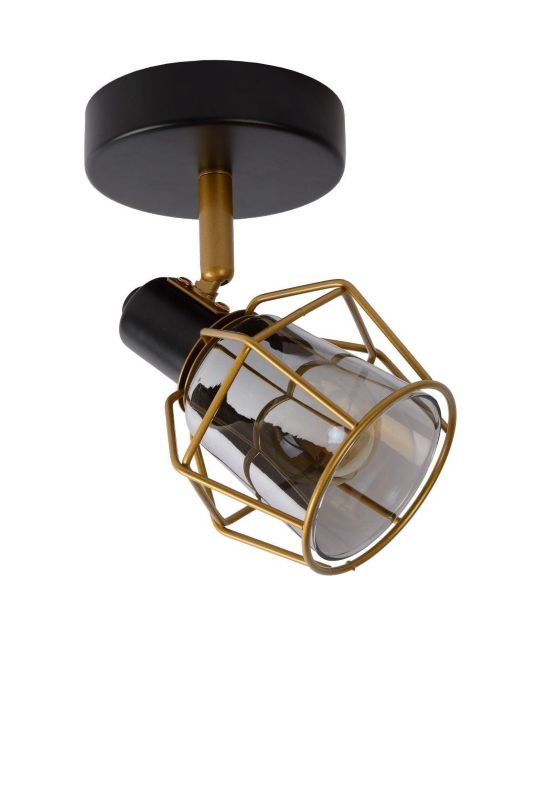 Lampa sufitowa wisząca Lucide Nila 0974 czarno-złota szerokość 16 cm 1xE14 x 25W 1 szt.