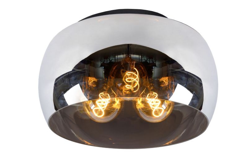 Lampa sufitowa wisząca Lucide Olivia 2085 szaro-odcienie szarości-czarna szerokość 40 cm 3xE27 x 40W 1 szt.