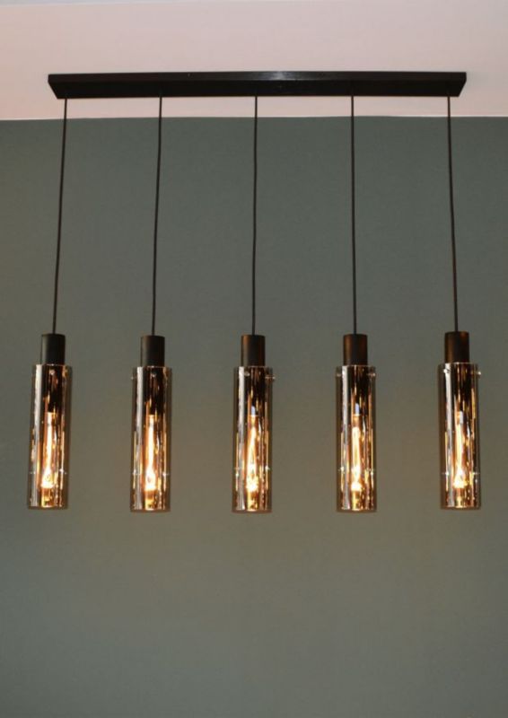 Lampa sufitowa wisząca Lucide Orlando 0748 czarna szerokość 112 cm 5xE27 x 40W 1 szt.