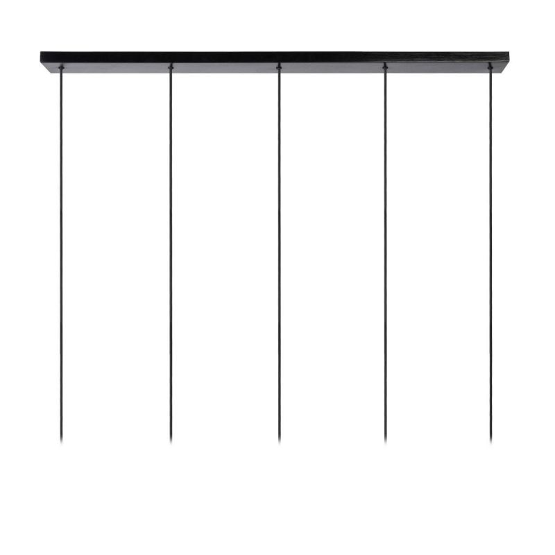 Lampa sufitowa wisząca Lucide Orlando 0748 czarna szerokość 112 cm 5xE27 x 40W 1 szt.