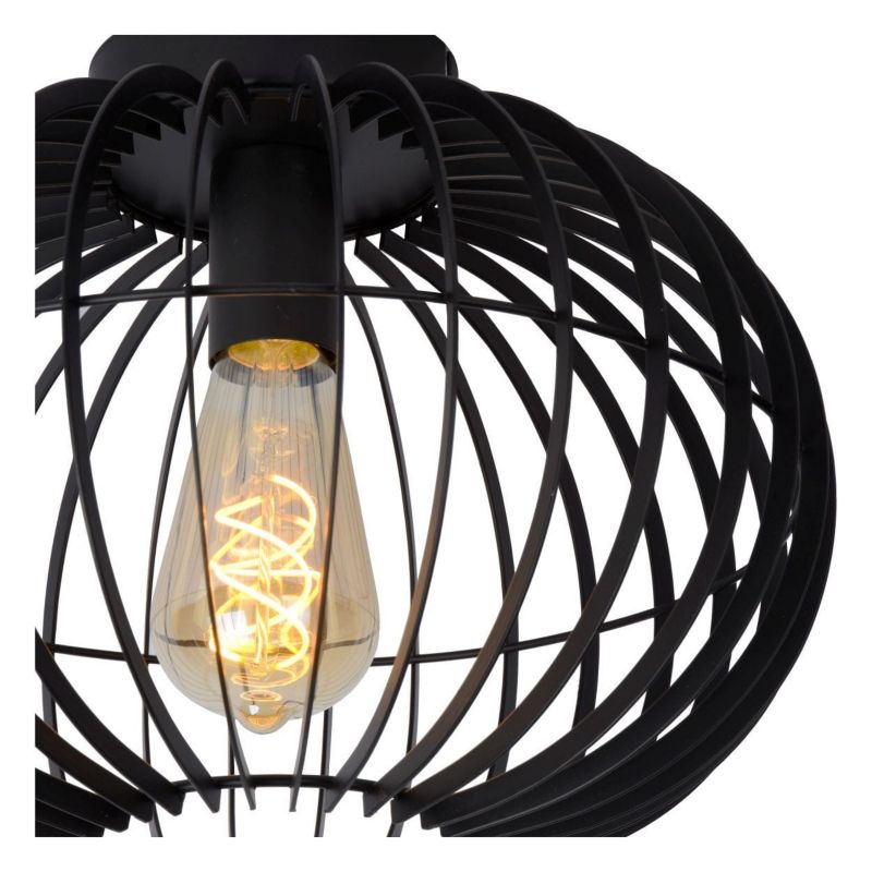 Lampa sufitowa wisząca Lucide Reda 2526 czarna szerokość 32 cm 1xE27 x 40W 1 szt.