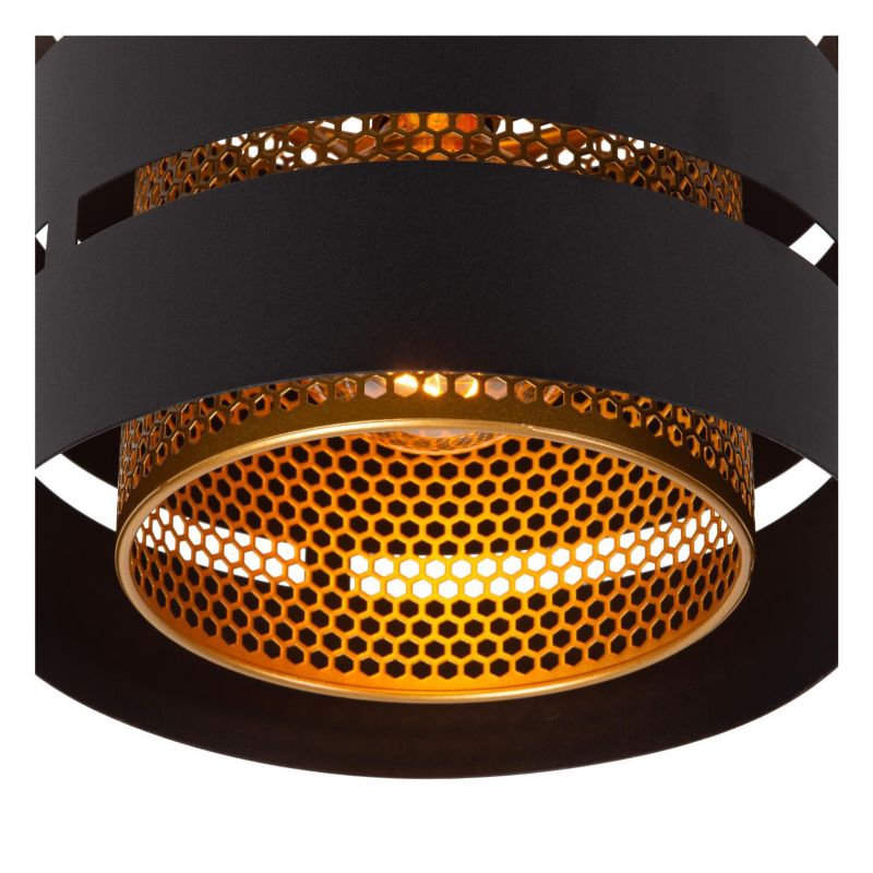 Lampa sufitowa wisząca Lucide Rosas 1804 czarno-złota-odcienie złota nowoczesna 1xE27 x 40W 1 szt.