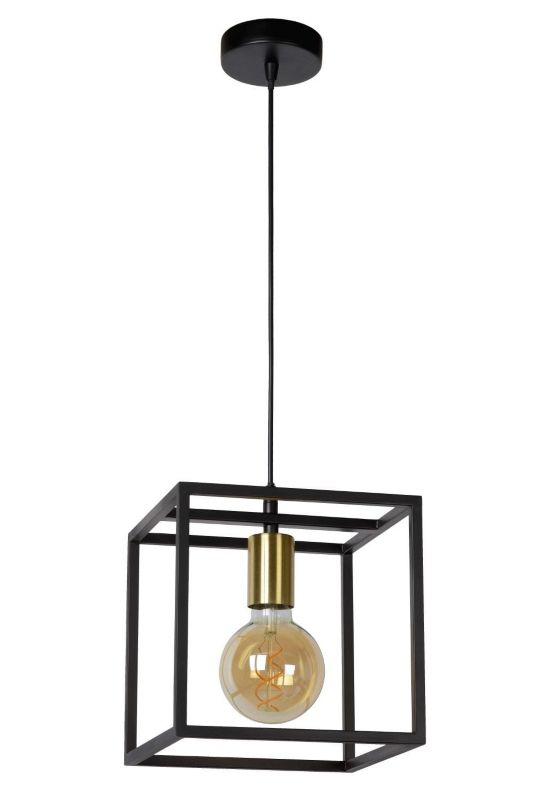 Lampa sufitowa wisząca Lucide Ruben 0156 czarno-złota szerokość 22 cm 1xE27 x 40W 1 szt.