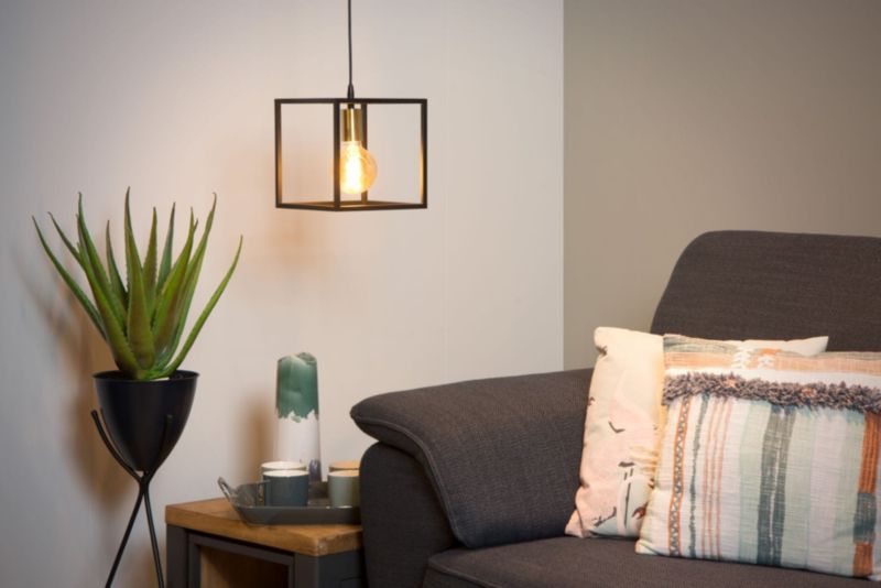 Lampa sufitowa wisząca Lucide Ruben 0156 czarno-złota szerokość 22 cm 1xE27 x 40W 1 szt.