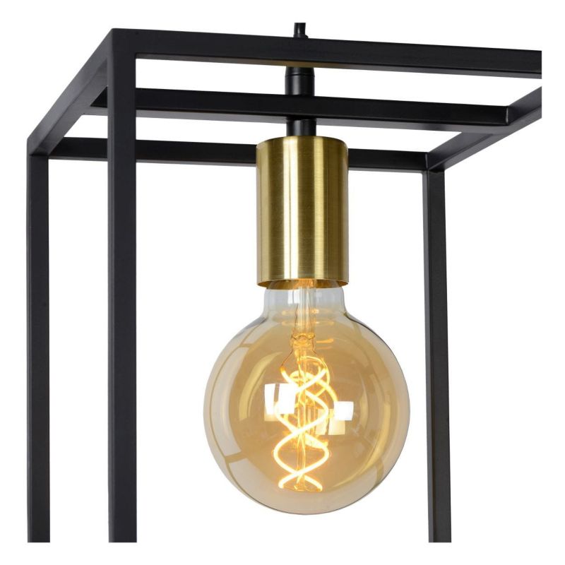 Lampa sufitowa wisząca Lucide Ruben 0156 czarno-złota szerokość 22 cm 1xE27 x 40W 1 szt.