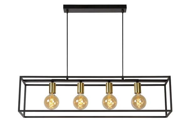 Lampa sufitowa wisząca Lucide Ruben 0163 czarno-złota szerokość 92 cm 4xE27 x 40W 1 szt.