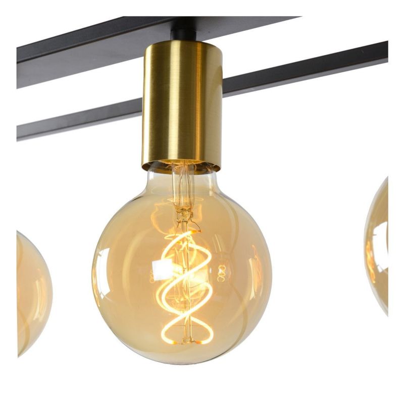 Lampa sufitowa wisząca Lucide Ruben 0163 czarno-złota szerokość 92 cm 4xE27 x 40W 1 szt.