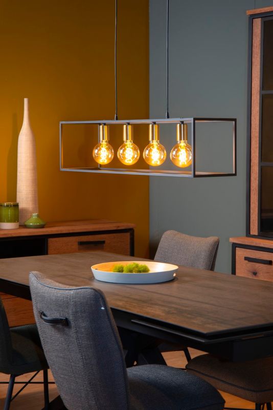 Lampa sufitowa wisząca Lucide Ruben 0163 czarno-złota szerokość 92 cm 4xE27 x 40W 1 szt.