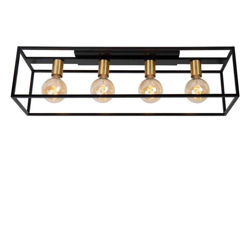 Lampa sufitowa wisząca Lucide Ruben 0902 czarna szerokość 80 cm 4xE27 x 40W 1 szt.