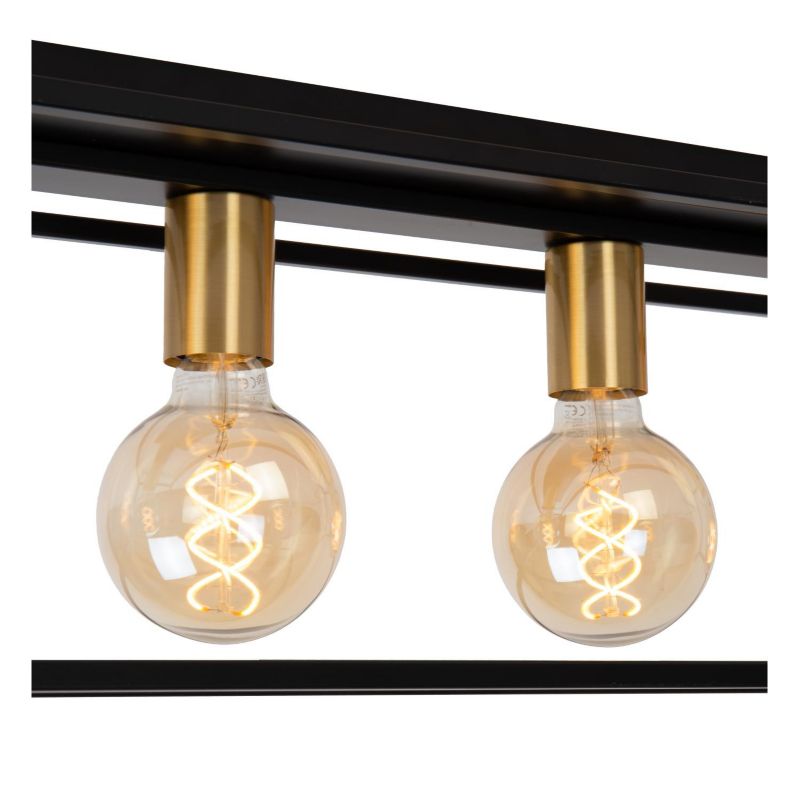 Lampa sufitowa wisząca Lucide Ruben 0902 czarna szerokość 80 cm 4xE27 x 40W 1 szt.