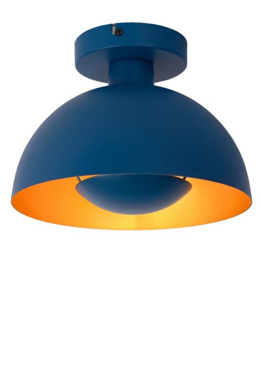 Lampa sufitowa wisząca Lucide Siemon 1729 niebiesko-złota szerokość 25 cm 1xE27 x 40W 1 szt.