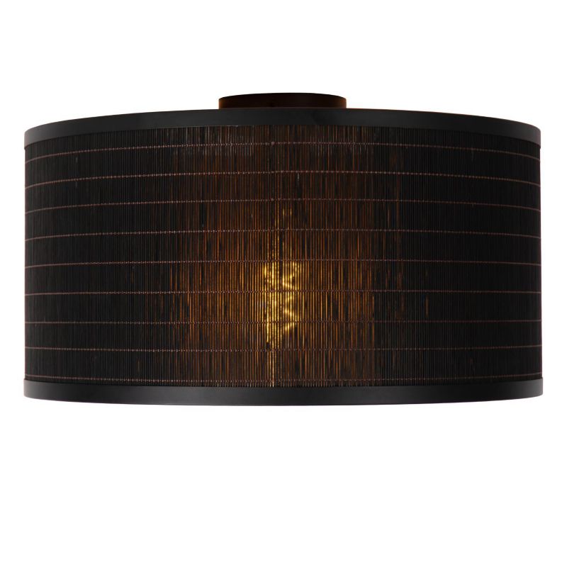 Lampa sufitowa wisząca Lucide Tagalog 1606 czarna-jasne drewno szerokość 40 cm 1xE27 x 40W 1 szt.