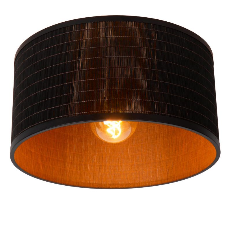 Lampa sufitowa wisząca Lucide Tagalog 1606 czarna-jasne drewno szerokość 40 cm 1xE27 x 40W 1 szt.