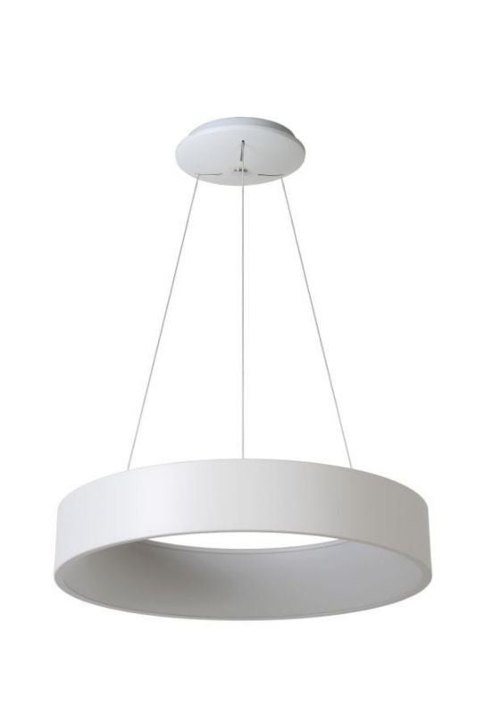 Lampa sufitowa wisząca Lucide Talowe 0240 biała szerokość 60 cm wbudowany LED 39W 1 szt.