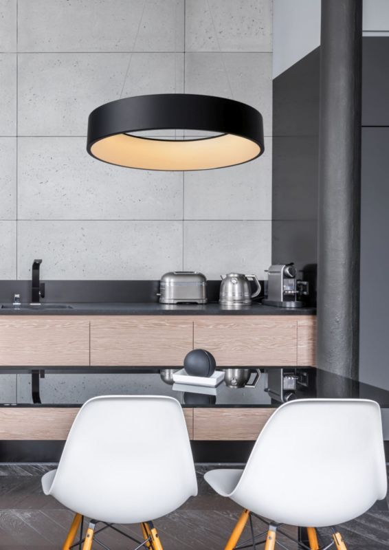 Lampa sufitowa wisząca Lucide Talowe 0707 czarna szerokość 60 cm wbudowany LED 39W 1 szt.