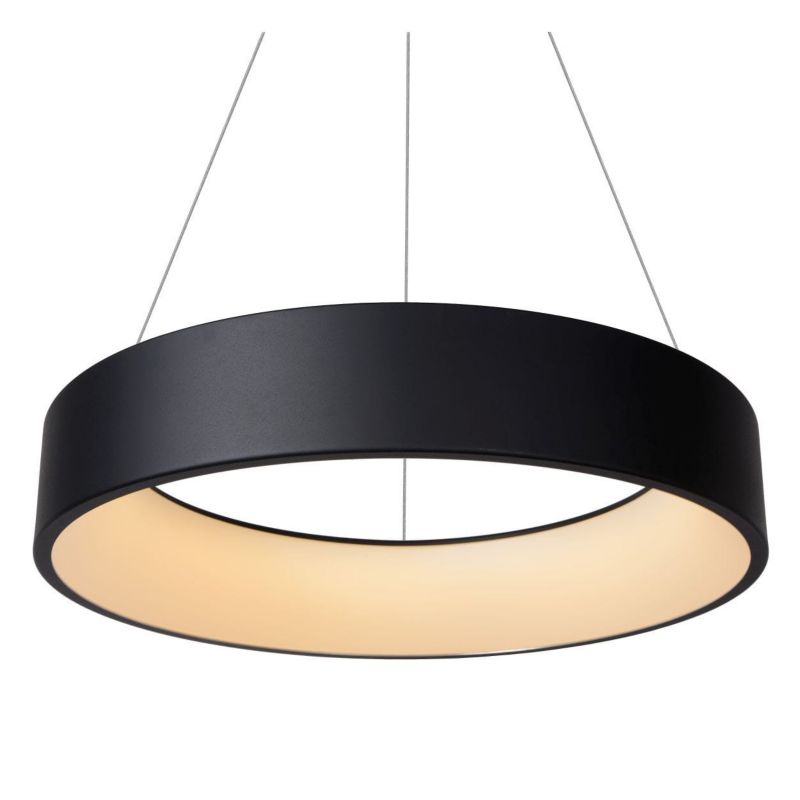 Lampa sufitowa wisząca Lucide Talowe 0707 czarna szerokość 60 cm wbudowany LED 39W 1 szt.