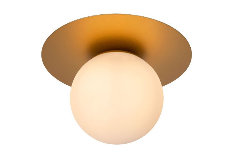 Lampa sufitowa wisząca Lucide Tricia 1986 złoto-odcienie złota-biały opal szerokość 25 cm 1xE27 x 15W 1 szt.