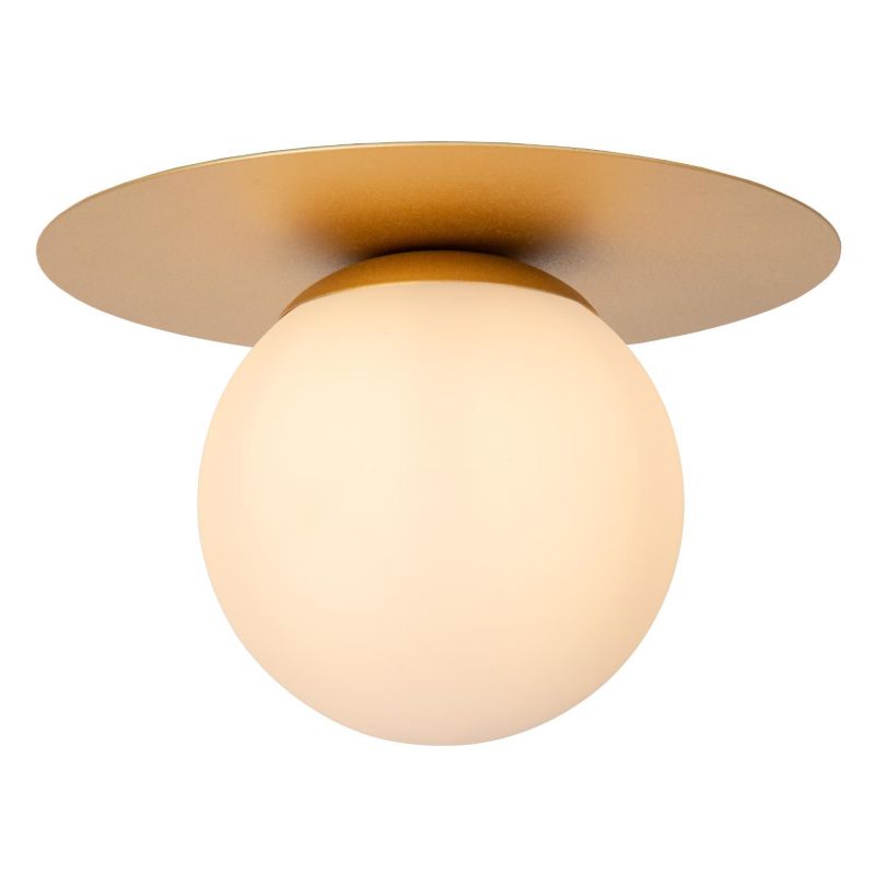 Lampa sufitowa wisząca Lucide Tricia 1986 złoto-odcienie złota-biały opal szerokość 25 cm 1xE27 x 15W 1 szt.