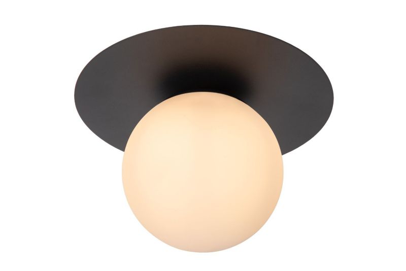Lampa sufitowa wisząca Lucide Tricia 1993 czarna-biały opal szerokość 25 cm 1xE27 x 15W 1 szt.