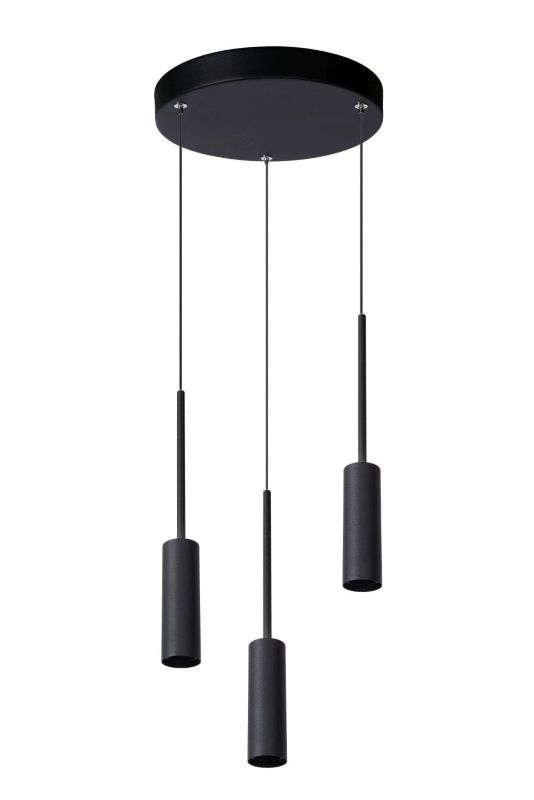 Lampa sufitowa wisząca Lucide Tubule 1863 czarna szerokość 26 cm wbudowany LED 7W 1 szt.