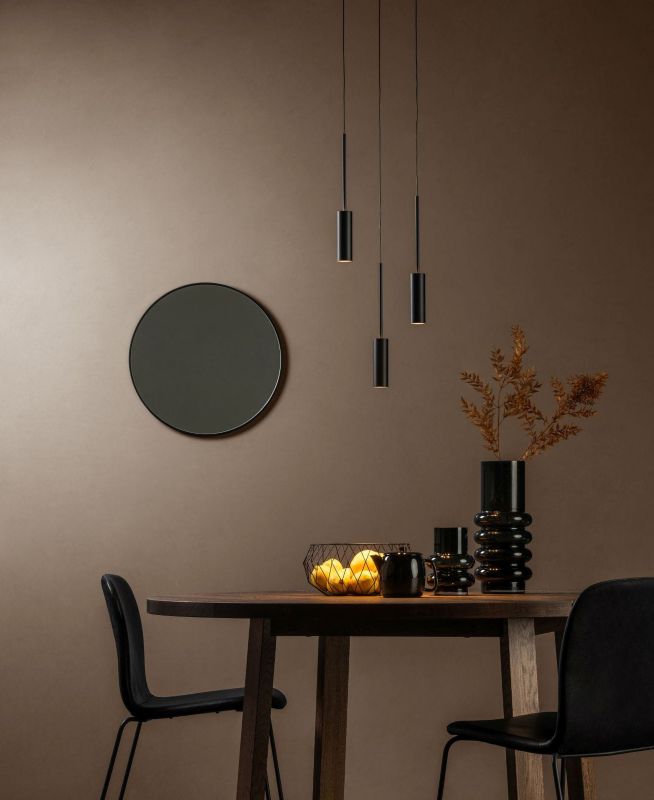 Lampa sufitowa wisząca Lucide Tubule 1863 czarna szerokość 26 cm wbudowany LED 7W 1 szt.