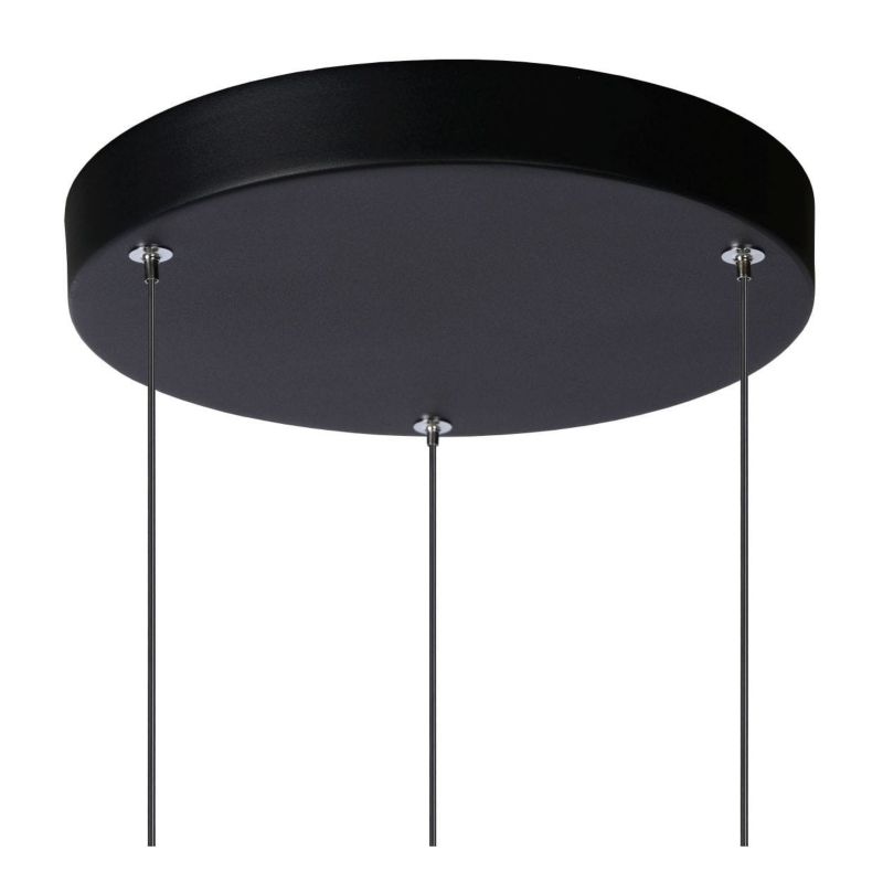 Lampa sufitowa wisząca Lucide Tubule 1863 czarna szerokość 26 cm wbudowany LED 7W 1 szt.