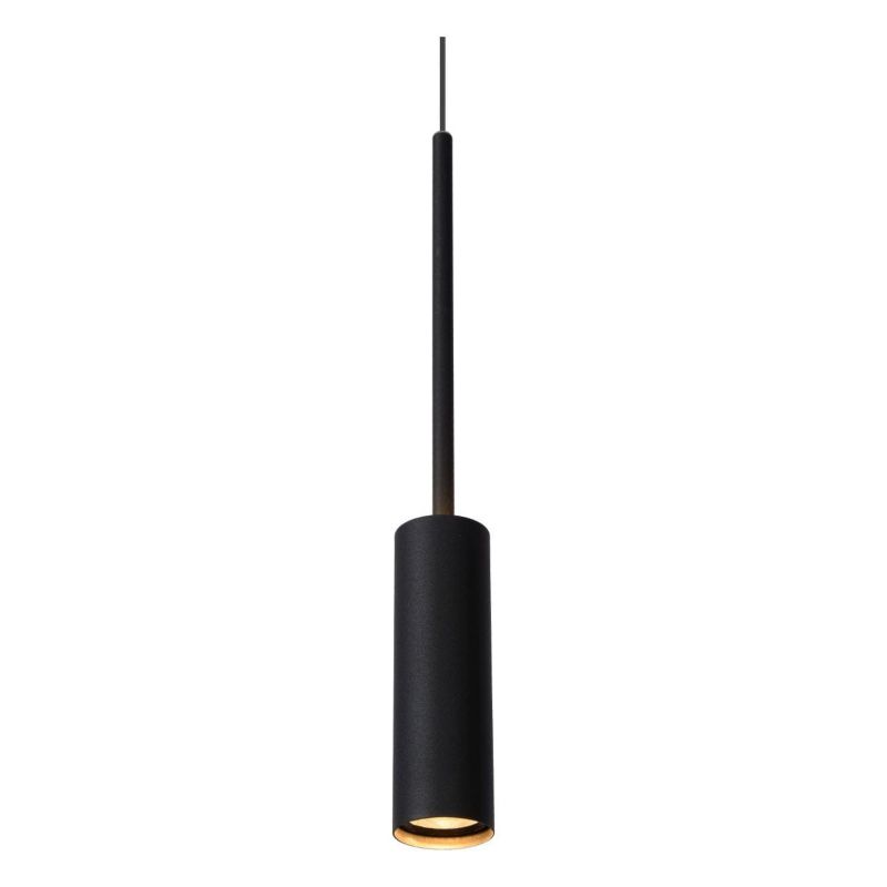 Lampa sufitowa wisząca Lucide Tubule 1863 czarna szerokość 26 cm wbudowany LED 7W 1 szt.