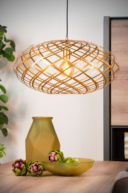 Lampa sufitowa wisząca Lucide Wolfram 1132 mosiądz-złoto szerokość 65 cm 1xE27 x 60W 1 szt.