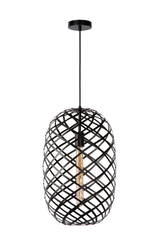 Lampa sufitowa wisząca Lucide Wolfram 1163 czarna szerokość 32 cm 1xE27 x 60W 1 szt.