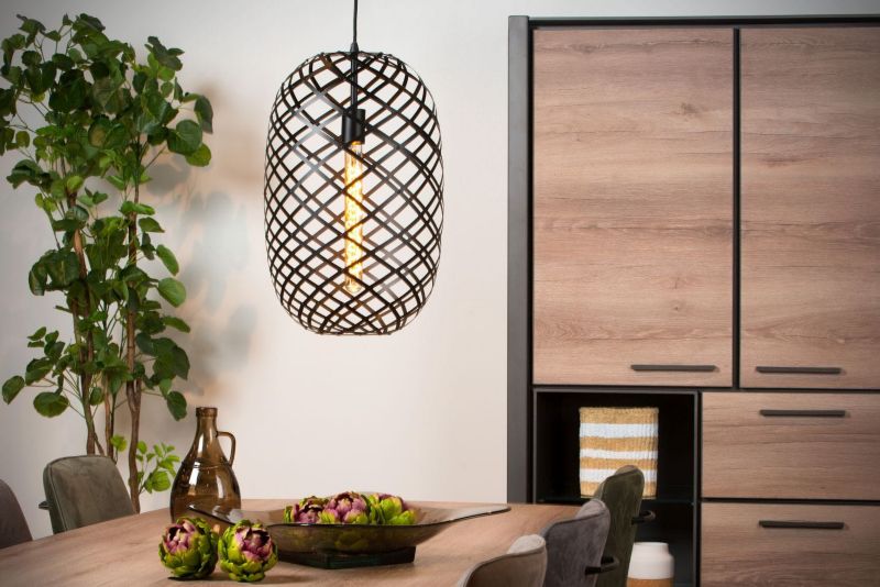 Lampa sufitowa wisząca Lucide Wolfram 1163 czarna szerokość 32 cm 1xE27 x 60W 1 szt.