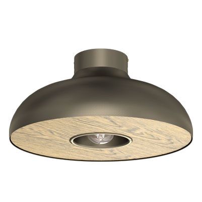 Lampa sufitowa wisząca Luminex Bilbao 9334 tytanowe złoto-ciemne drewno industrialna 1xE27 x 15W 1 szt.