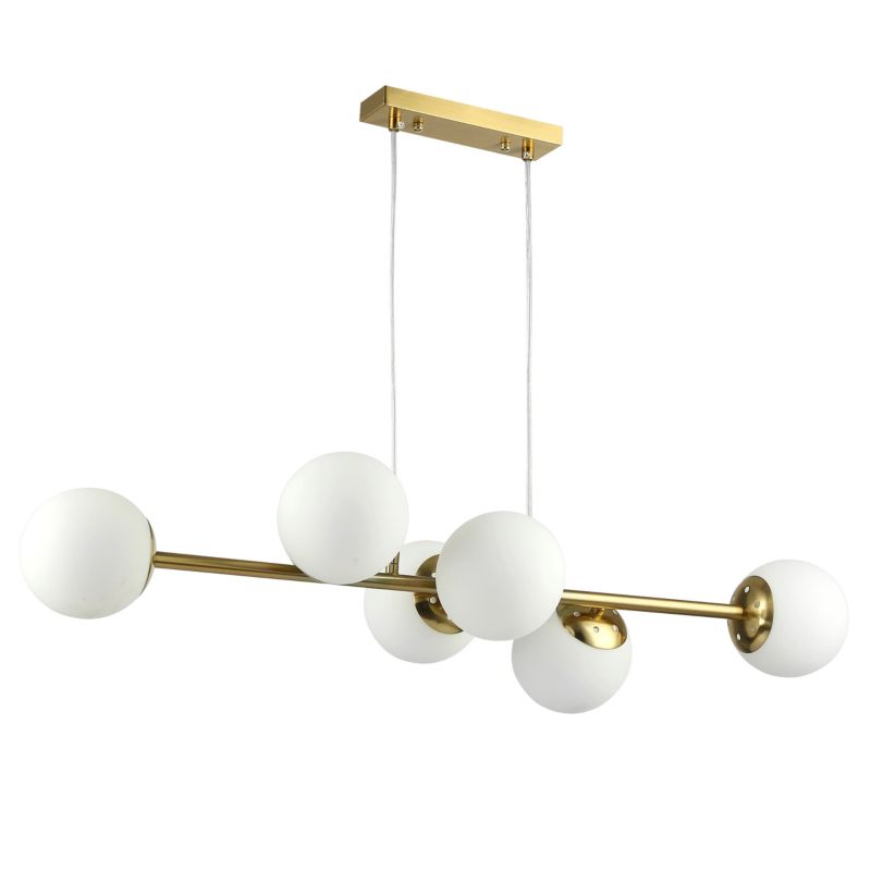 Lampa sufitowa wisząca MasterLED Bali 6x LED E27 żyrandol kule 90 cm IP20 złota 1szt.