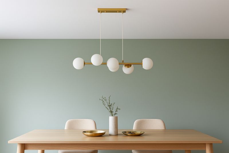 Lampa sufitowa wisząca MasterLED Bali 6x LED E27 żyrandol kule 90 cm IP20 złota 1szt.