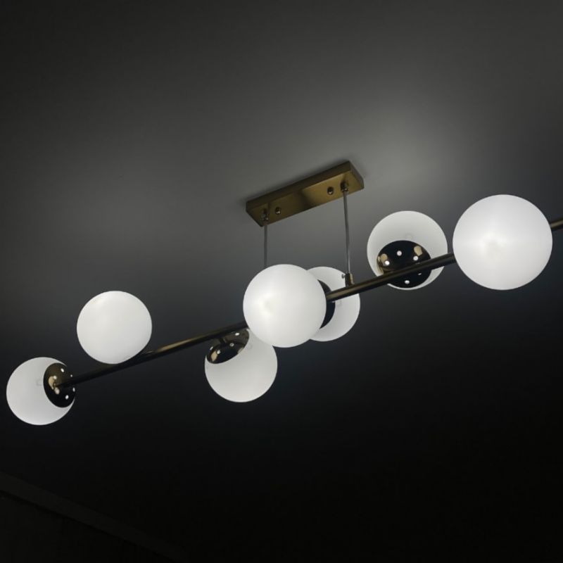 Lampa sufitowa wisząca MasterLED Bali 8x LED E27 G45 żyrandol kule 120 cm IP20 złota 1 szt.