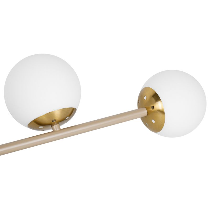 Lampa sufitowa wisząca MasterLED Bali 8x LED E27 żyrandol kule 120 cm beżowy kaszmir 1szt.