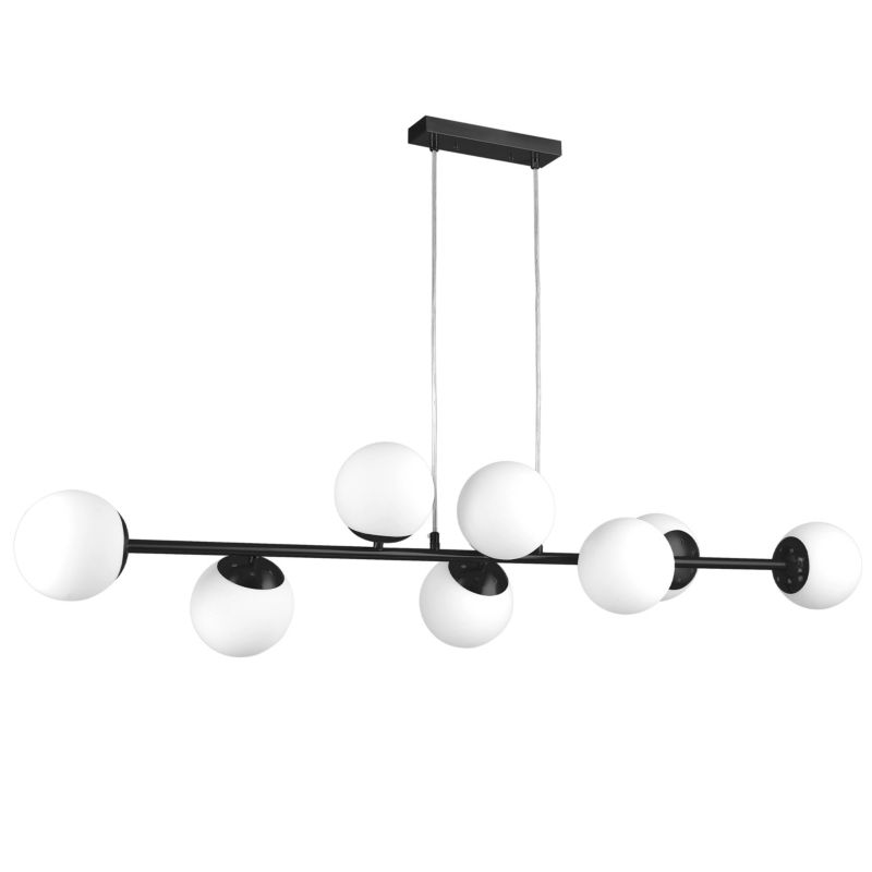 Lampa sufitowa wisząca MasterLED Bali 8x LED E27 żyrandol kule 120 cm IP20 czarna 1szt.