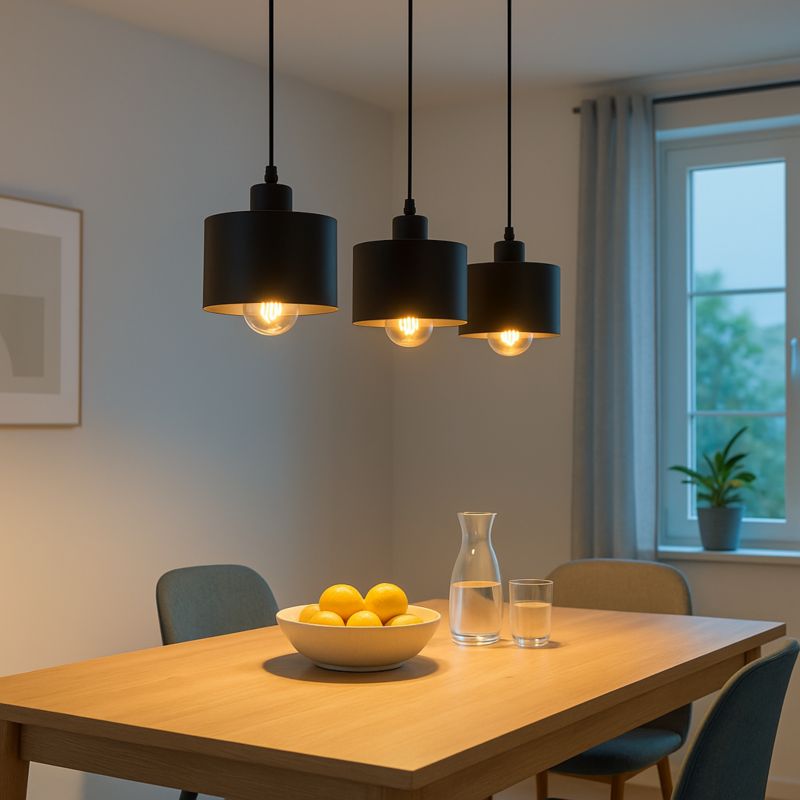 Lampa sufitowa wisząca MasterLED Elza 3x LED E27 żyrandol 100 cm IP20 stal czarna 1 szt.