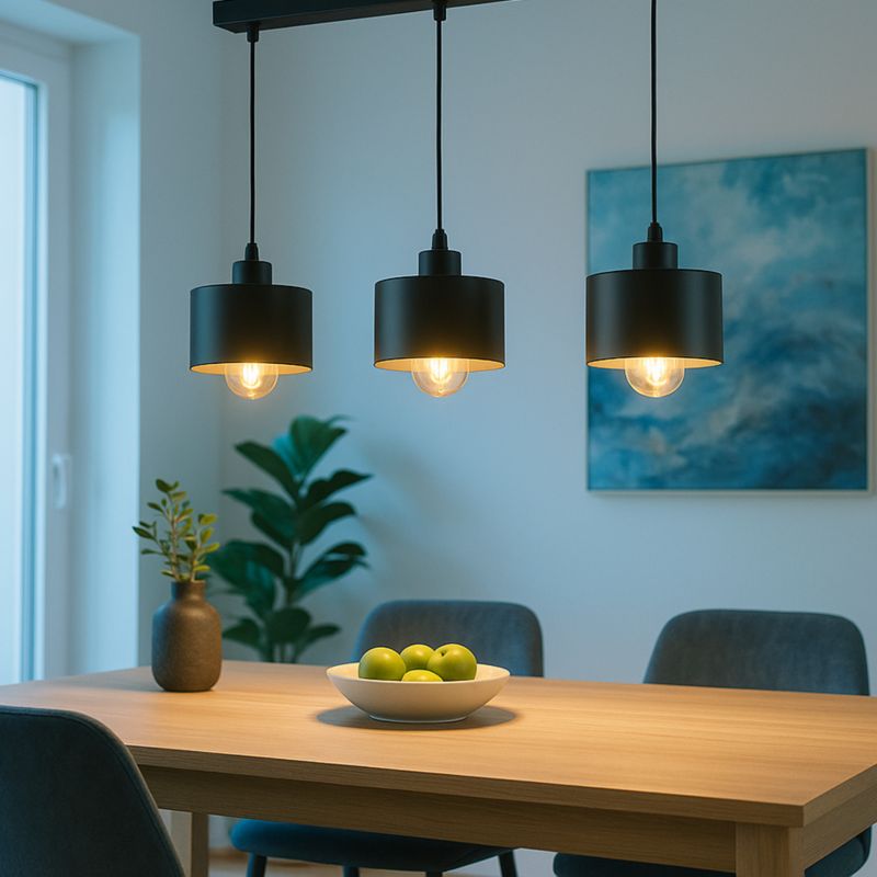 Lampa sufitowa wisząca MasterLED Elza 3x LED E27 żyrandol 100 cm IP20 stal czarna 1 szt.