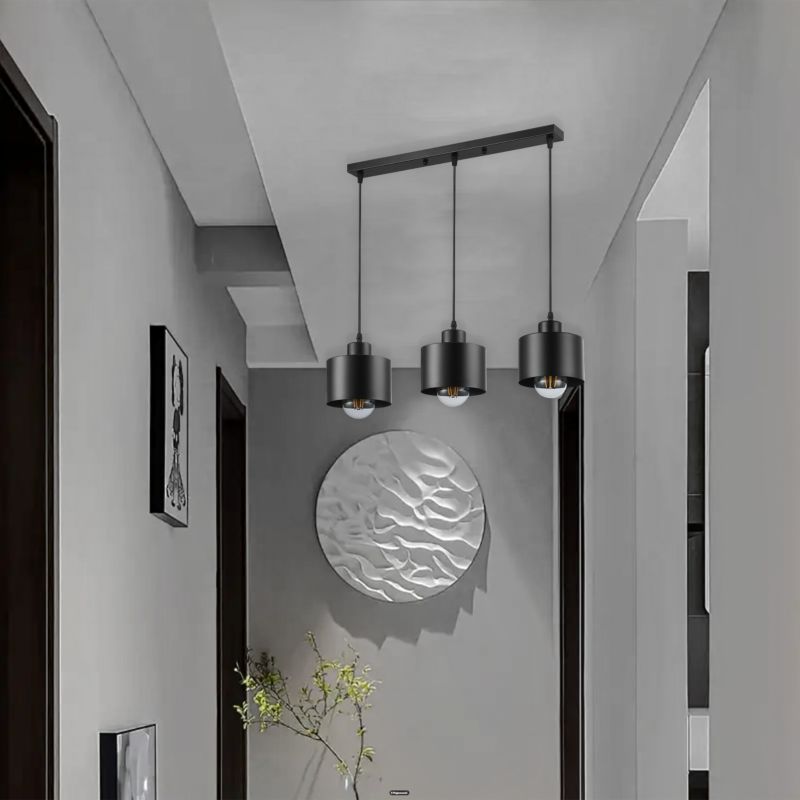 Lampa sufitowa wisząca MasterLED Elza 3x LED E27 żyrandol 100 cm IP20 stal czarna 1 szt.