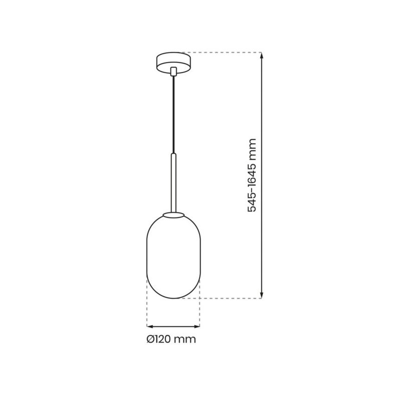 Lampa sufitowa wisząca Milagro Alias 3225 czarna szerokość 12 cm 1xE14 x 40W 1 szt.