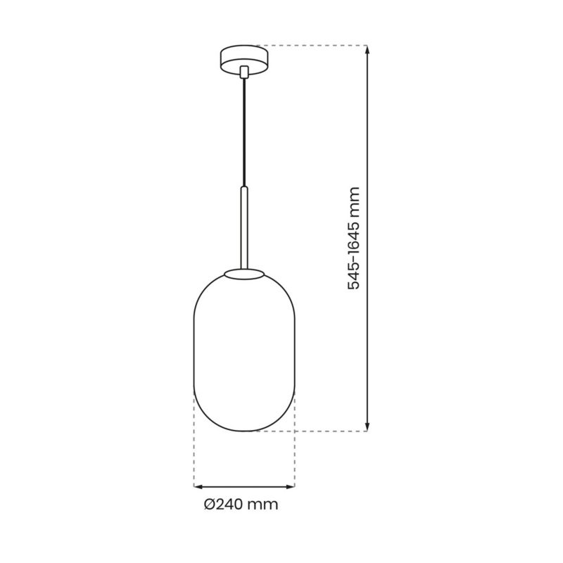 Lampa sufitowa wisząca Milagro Alias 3232 czarna szerokość 18 cm 1xE14 x 40W 1 szt.