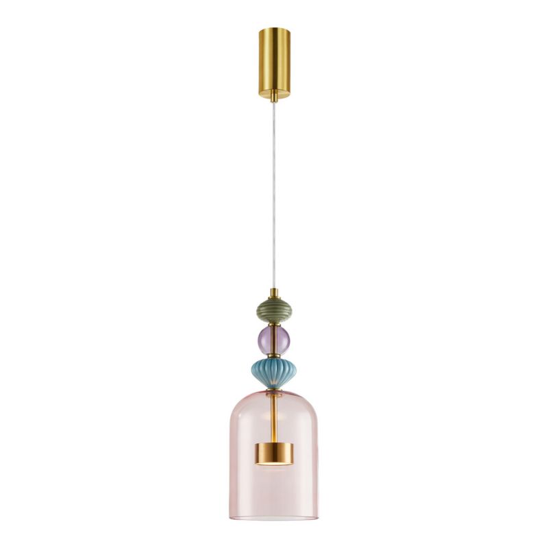 Lampa sufitowa wisząca Milagro Arte 3577 multikolor szerokość 16 cm wbudowany LED 12W 1 szt.