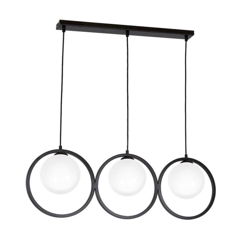 Lampa sufitowa wisząca Milagro Boston 5951 czarno-biała szerokość 100 ...