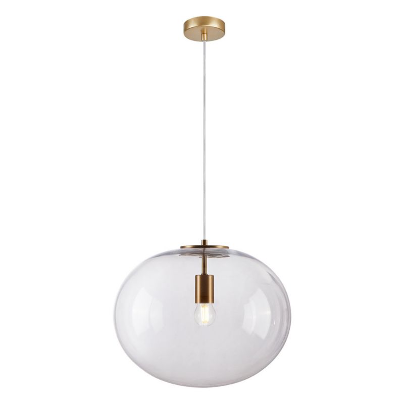 Lampa sufitowa wisząca Milagro Campania 3430 przezroczysto-złota szerokość 30 cm 1xE27 x 60W 1 szt.